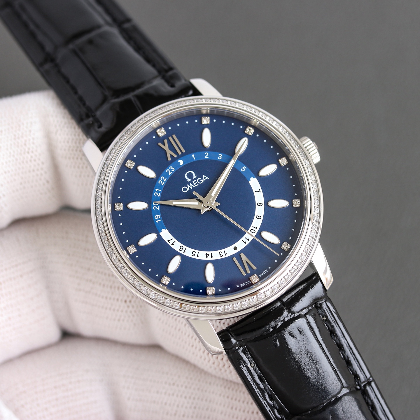 Omega Men's Full Diamond Set Watch