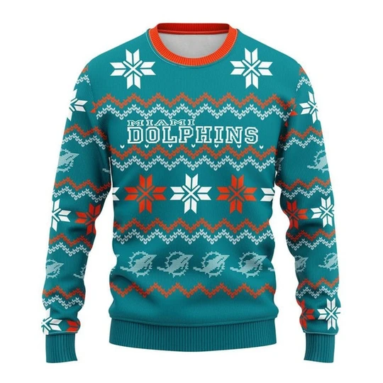 MIAMI DOLPHINS 3D CHRISTMAS HOODIE ABC04