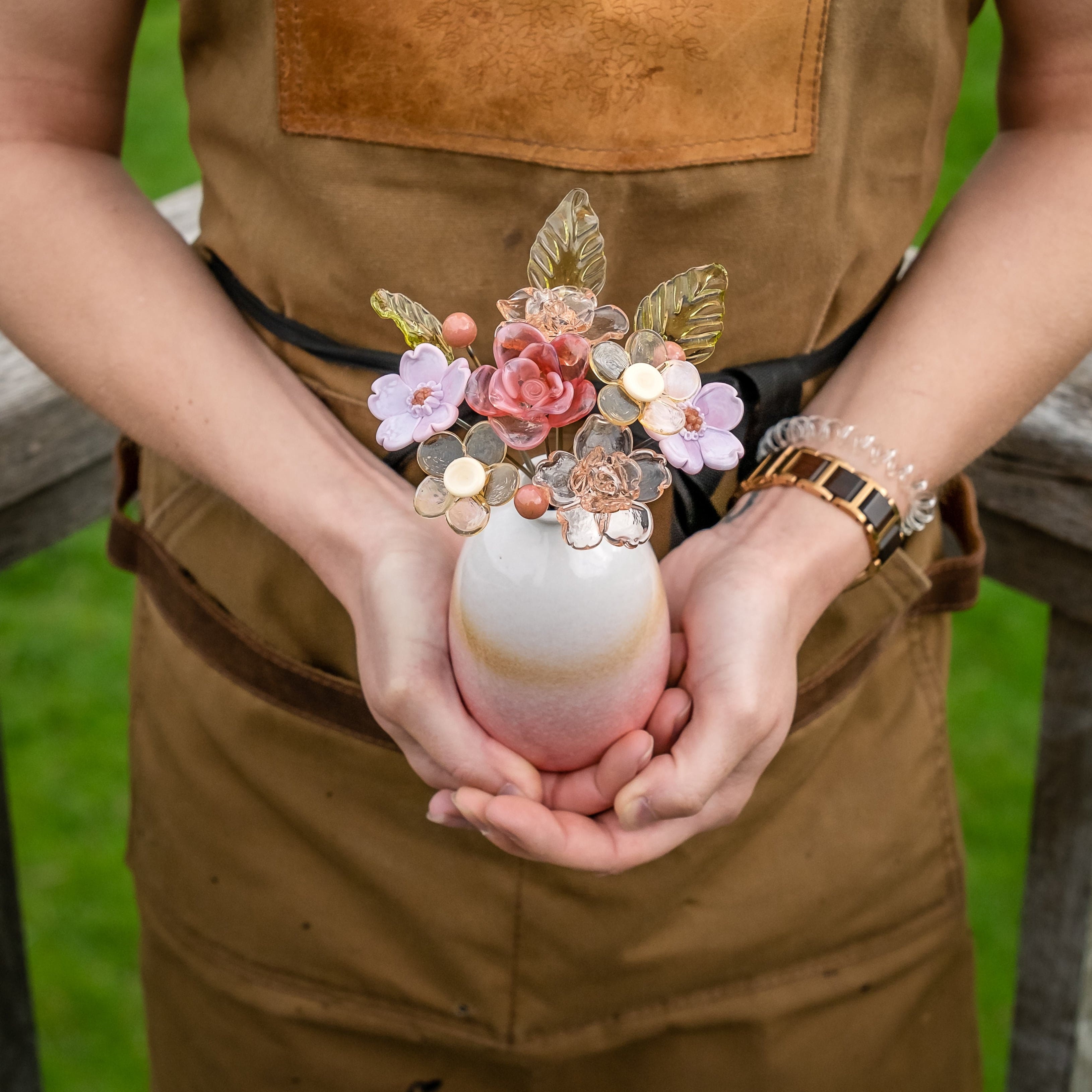 ✨NEW✨Beauty That Never Fades-Handcrafted Glass Flower Bouquets