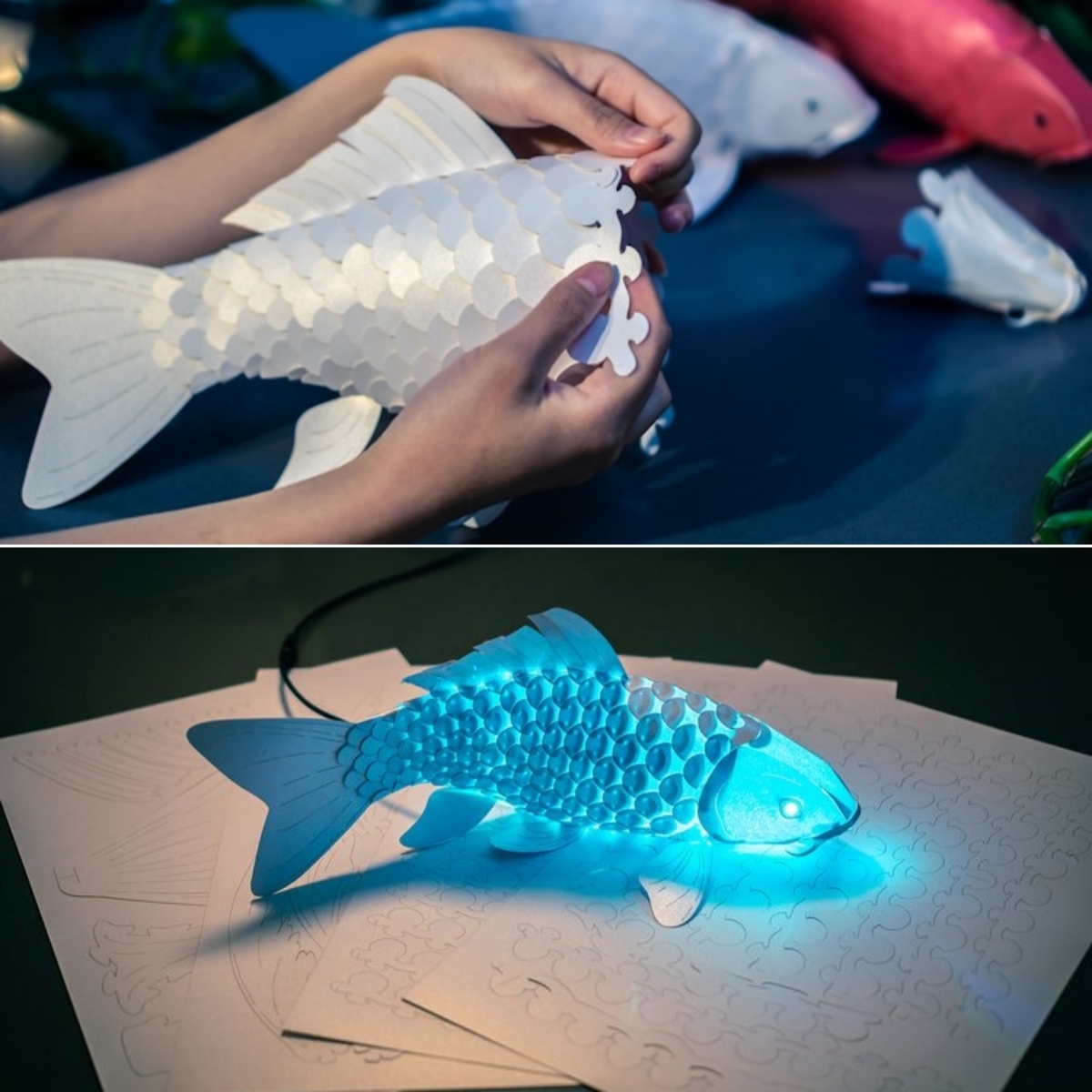 👍Last Day Promotion 60% OFF💥2024 New Paper Koi Lantern With RGB Led