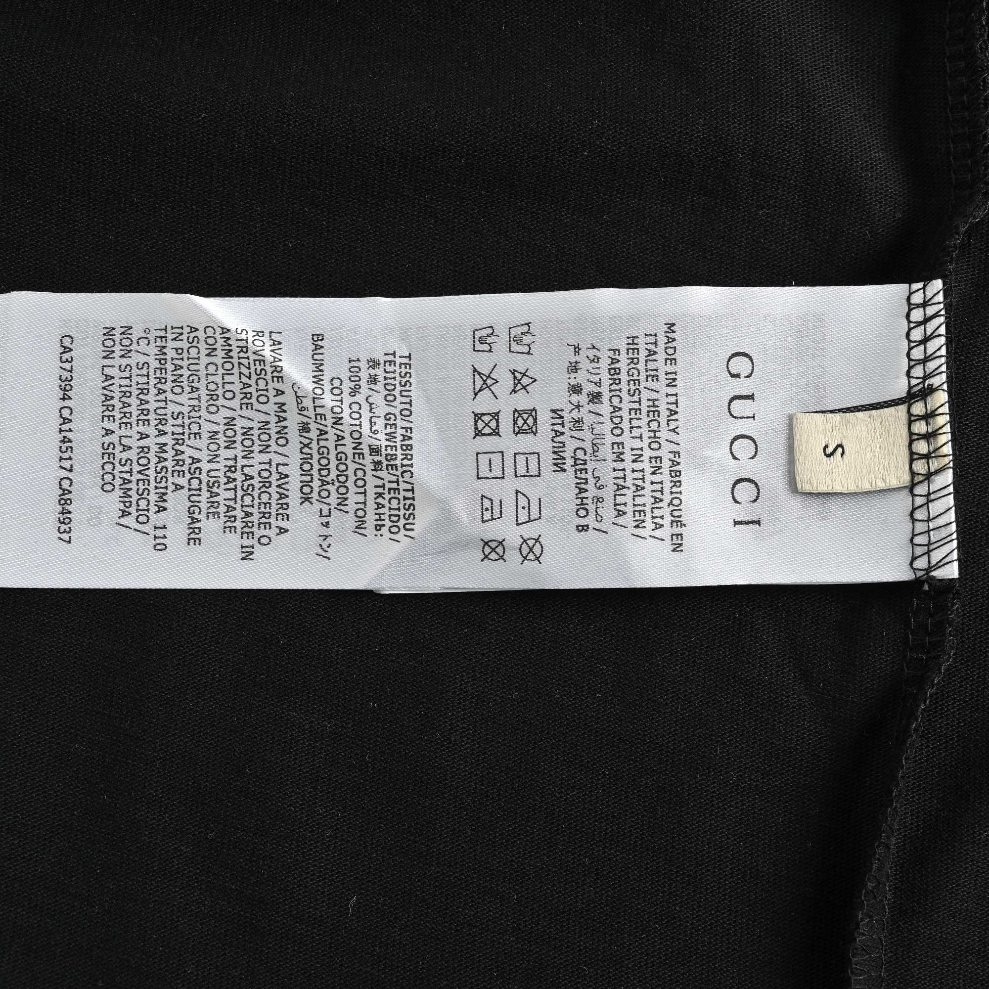 Gucci 23ss old flower rabbit patch embroidered short sleeve