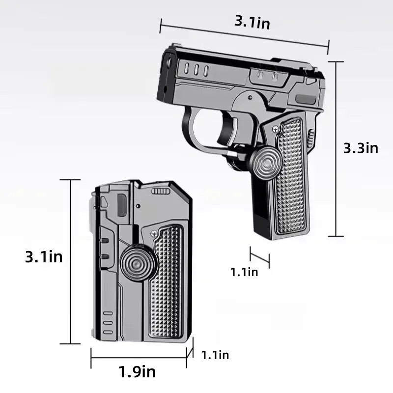 ✨Flash Sale✨Metal Folding Gun Style Inflatable Lighter