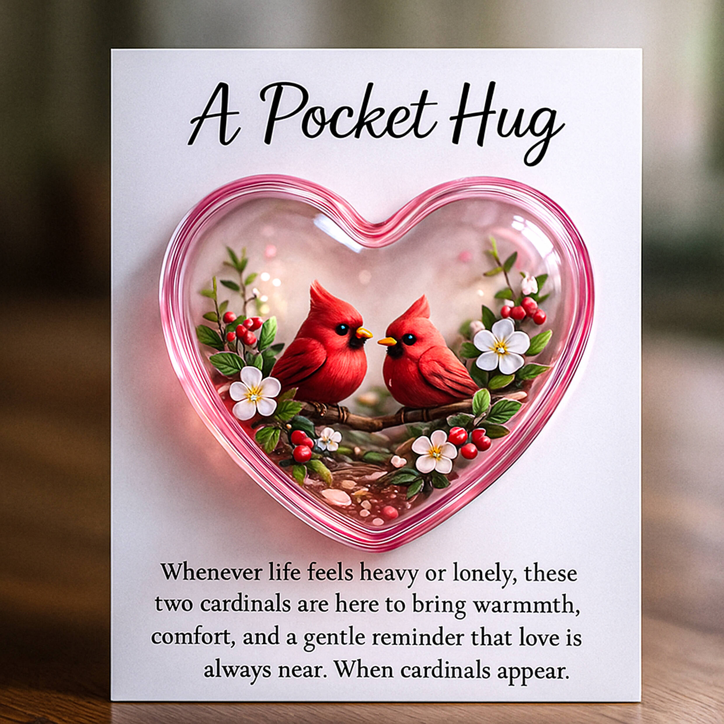 Cardinal Love Pocket Hug Keepsake