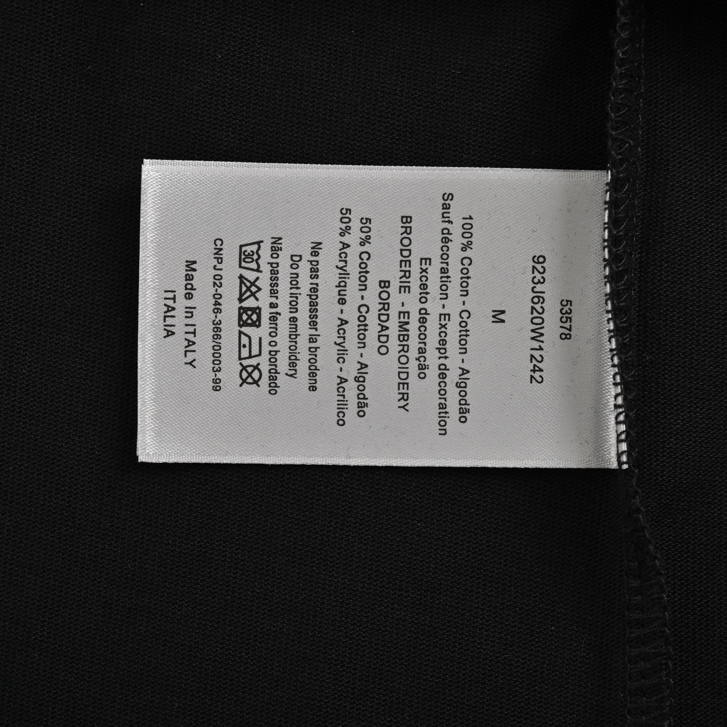 Dior 25ss chest embroidered letter short sleeve