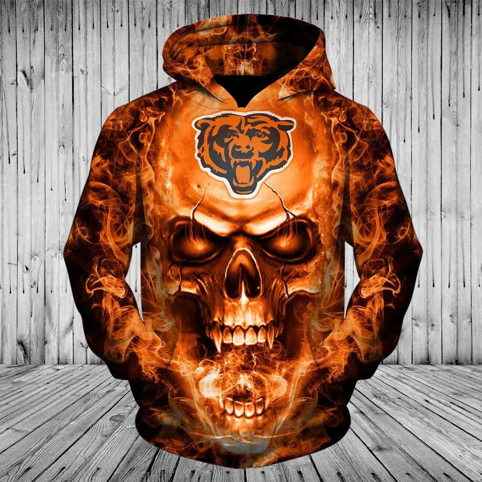 BEARS HOODIE 3D SKULL 80