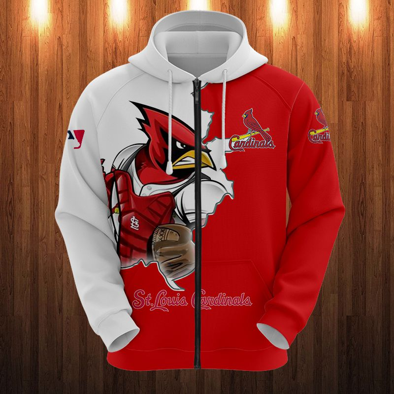 ST. LOUIS CARDINALS HOODIES 3D MASCOT DESIGN