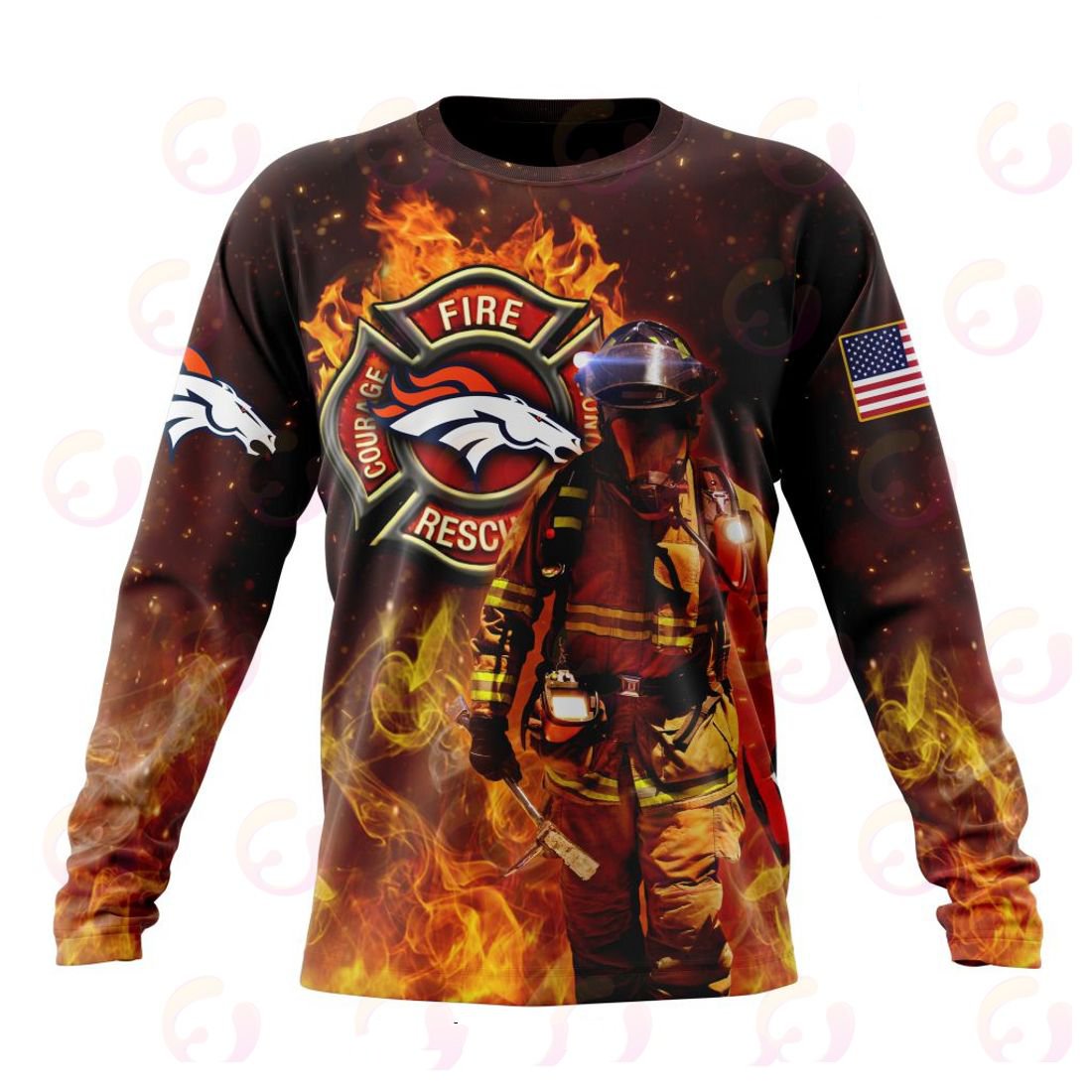 DENVER BRONCOS HONOR FIREFIGHTERS – FIRST RESPONDERS 3D HOODIE