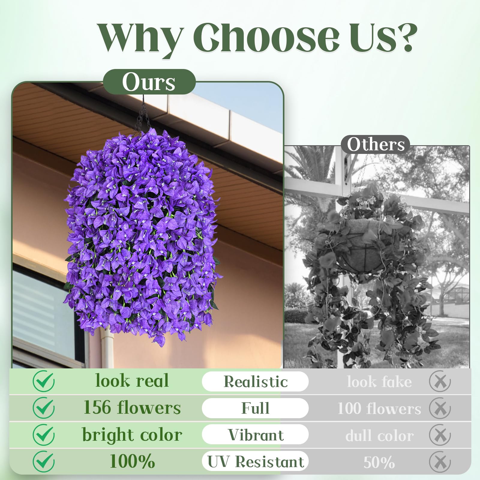 🔥ON SALE - 45% OFF🔥Realistic Faux Silk Bougainvillea Flowers, - UV resistant, Waterproof, Windproof