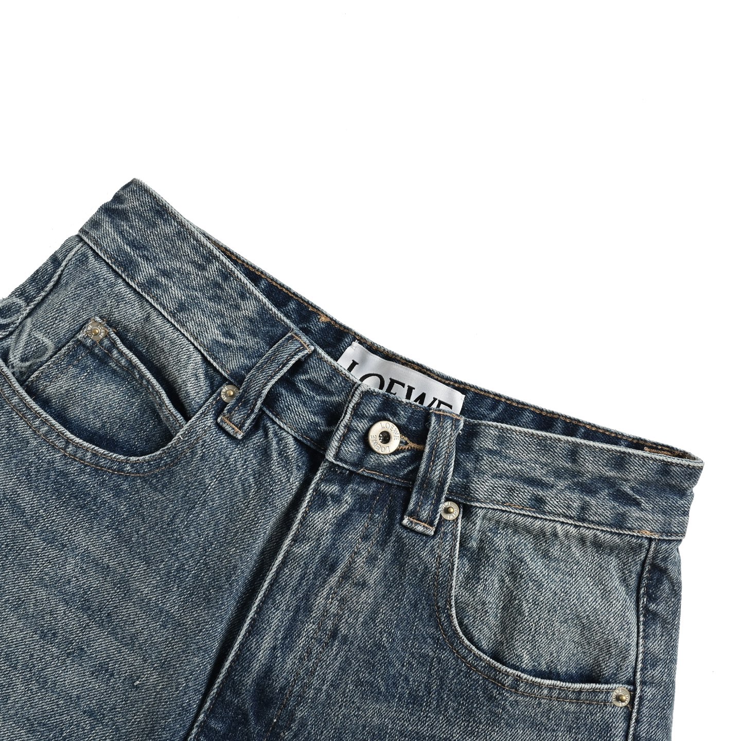 Loewe 25ss solid loose fit scimitar jeans