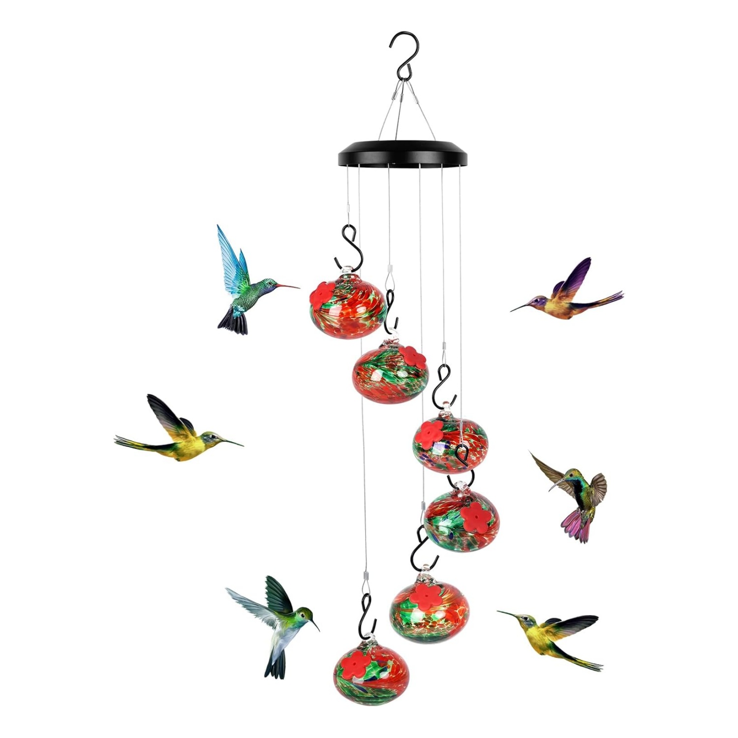 🔥ON SALE 59% OFF🔥Charming Wind Chimes Hummingbird feeders, ant and bee Proof, Never Leak