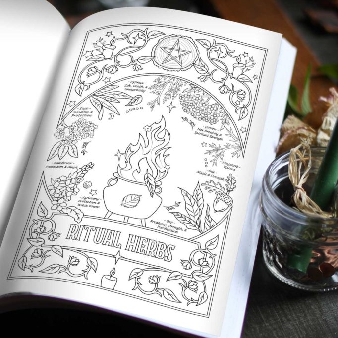 A Coloring Book of Herbal Magic - Green Witch's Herbal
