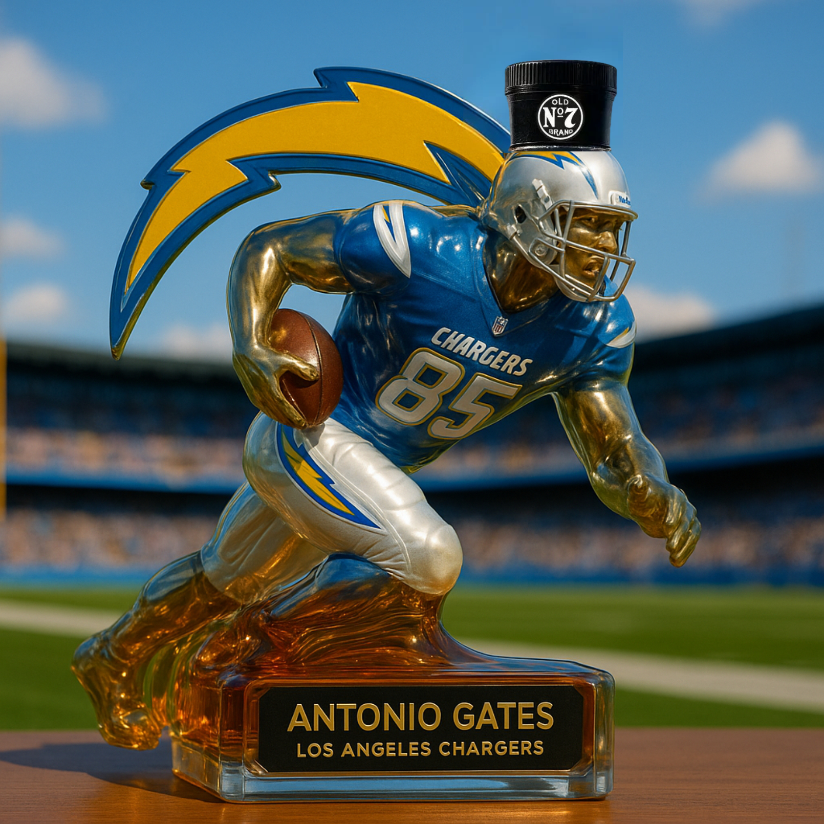 🏆 Antonio Gates – Chargers Legend Commemorative Whiskey Bottle