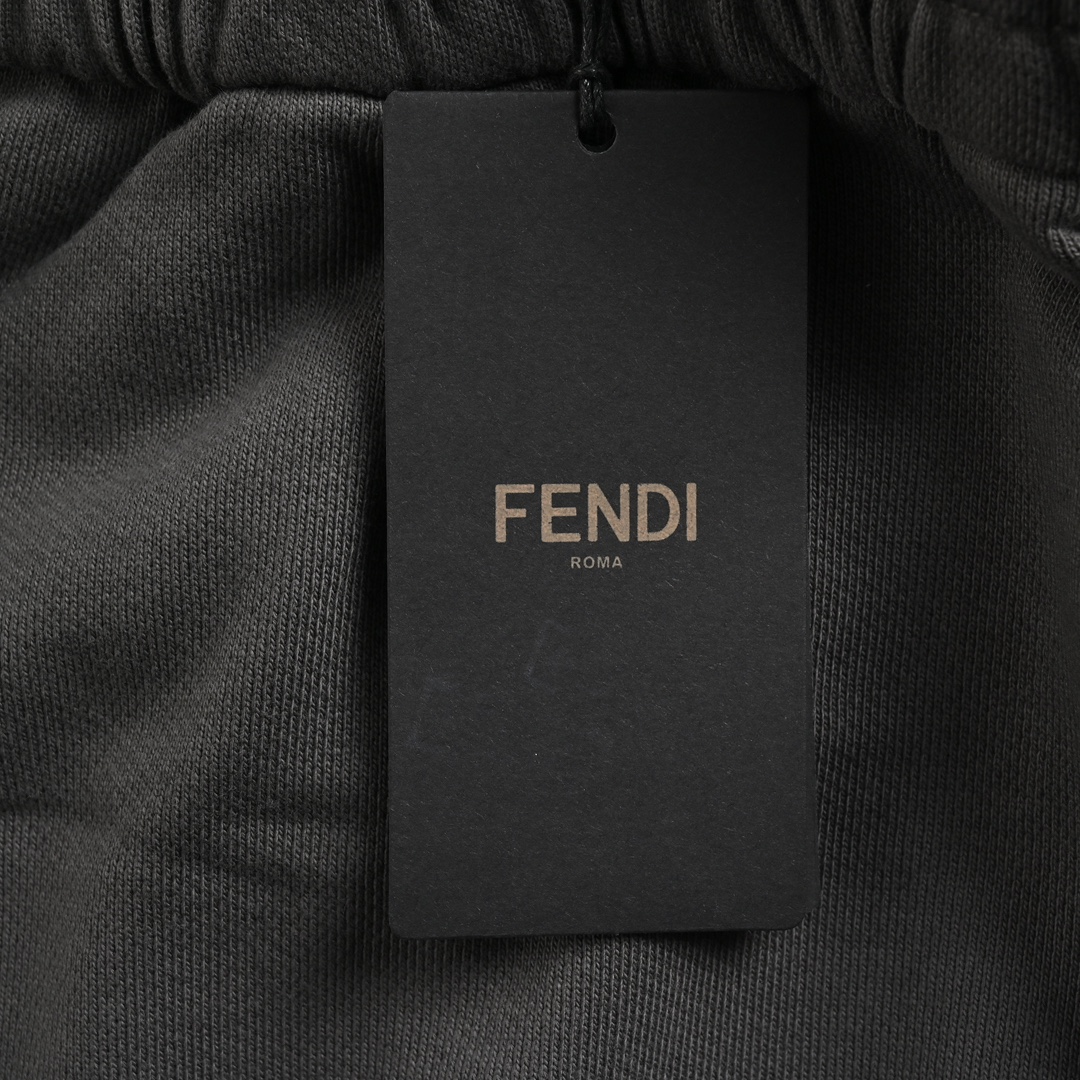 Fendi Heavy Grey Distressed Washed Gradient Trousers