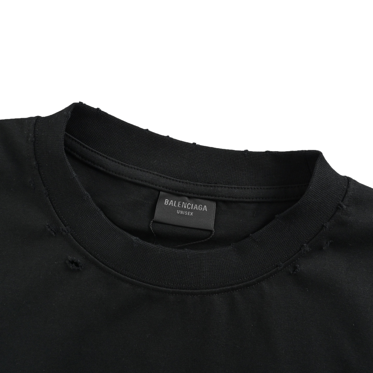 Balenciaga 25ss logo dissolved distressed short sleeves