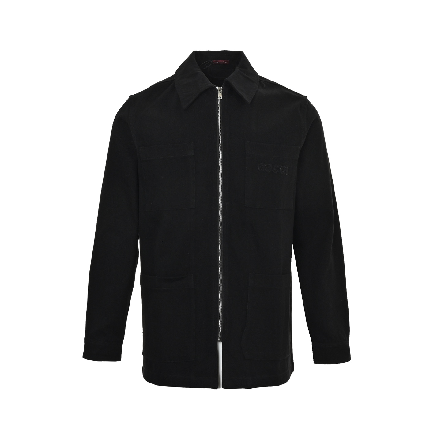 Gucci 24Fw denim jacket with rhinestone back zipper