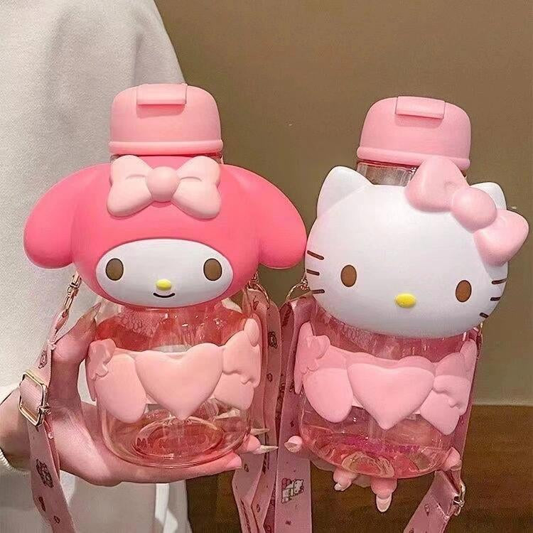 Sanrio Water Bottle with Straw 29oz Women/Teen Girl/School Water Bottles With Strap