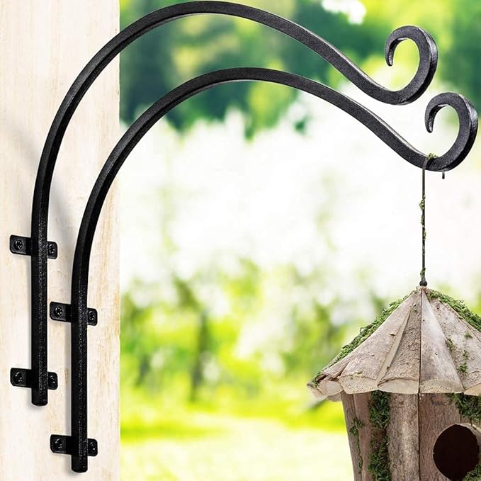 ⚡⚡Hand Forged Metal Hanging Plant Stand（16in）