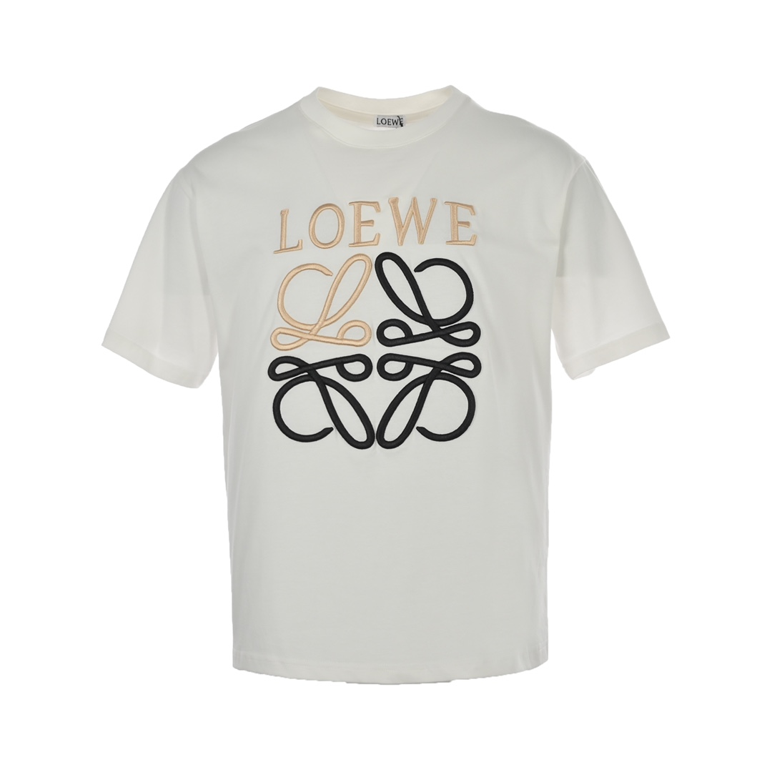 Loewe 22ss embroidered logo short sleeve