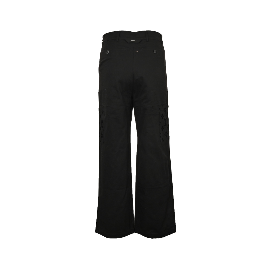 Louis Vuitton 24Fw monogram flocked patchwork jeans
