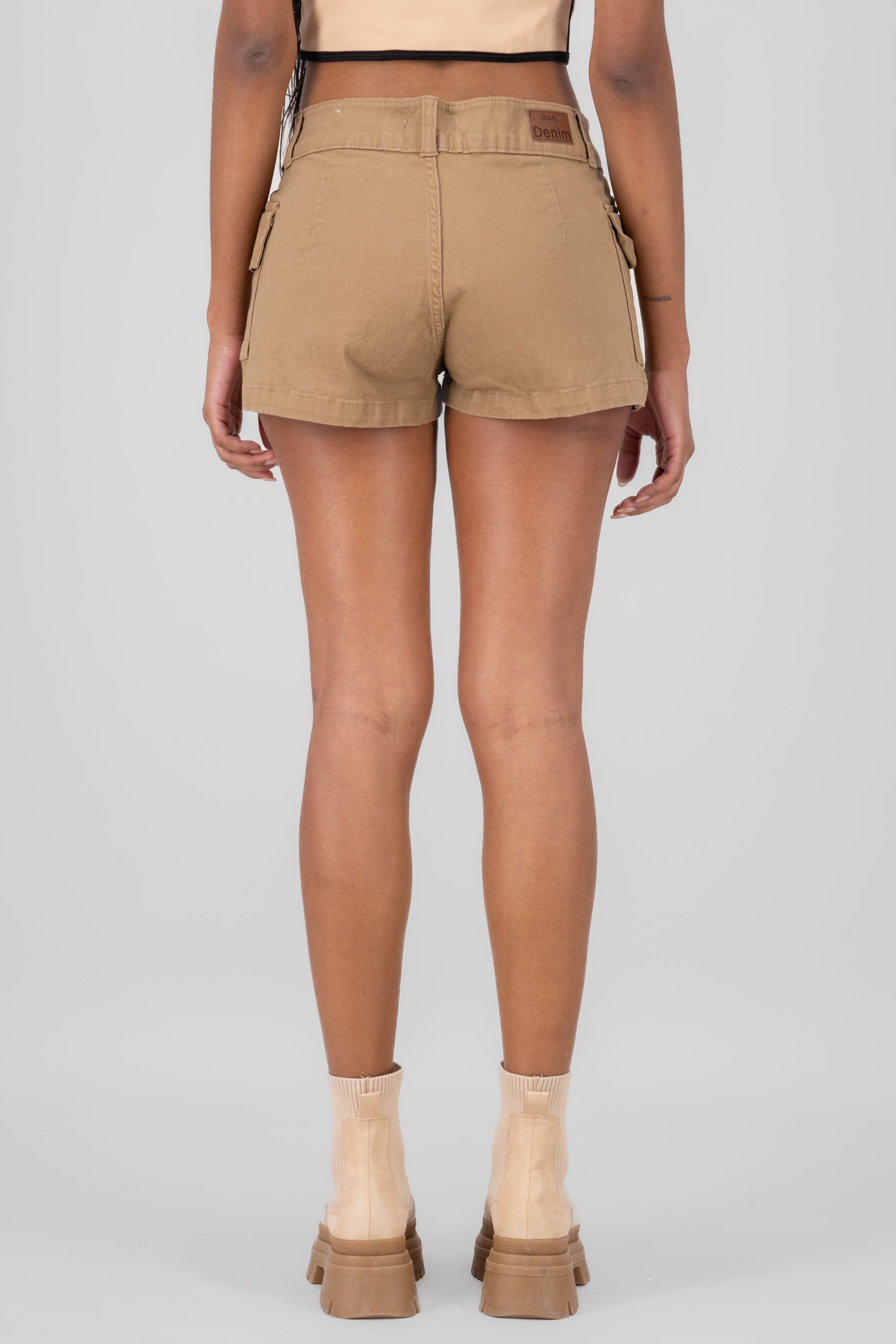 Low Waist Cargo Mini Shorts