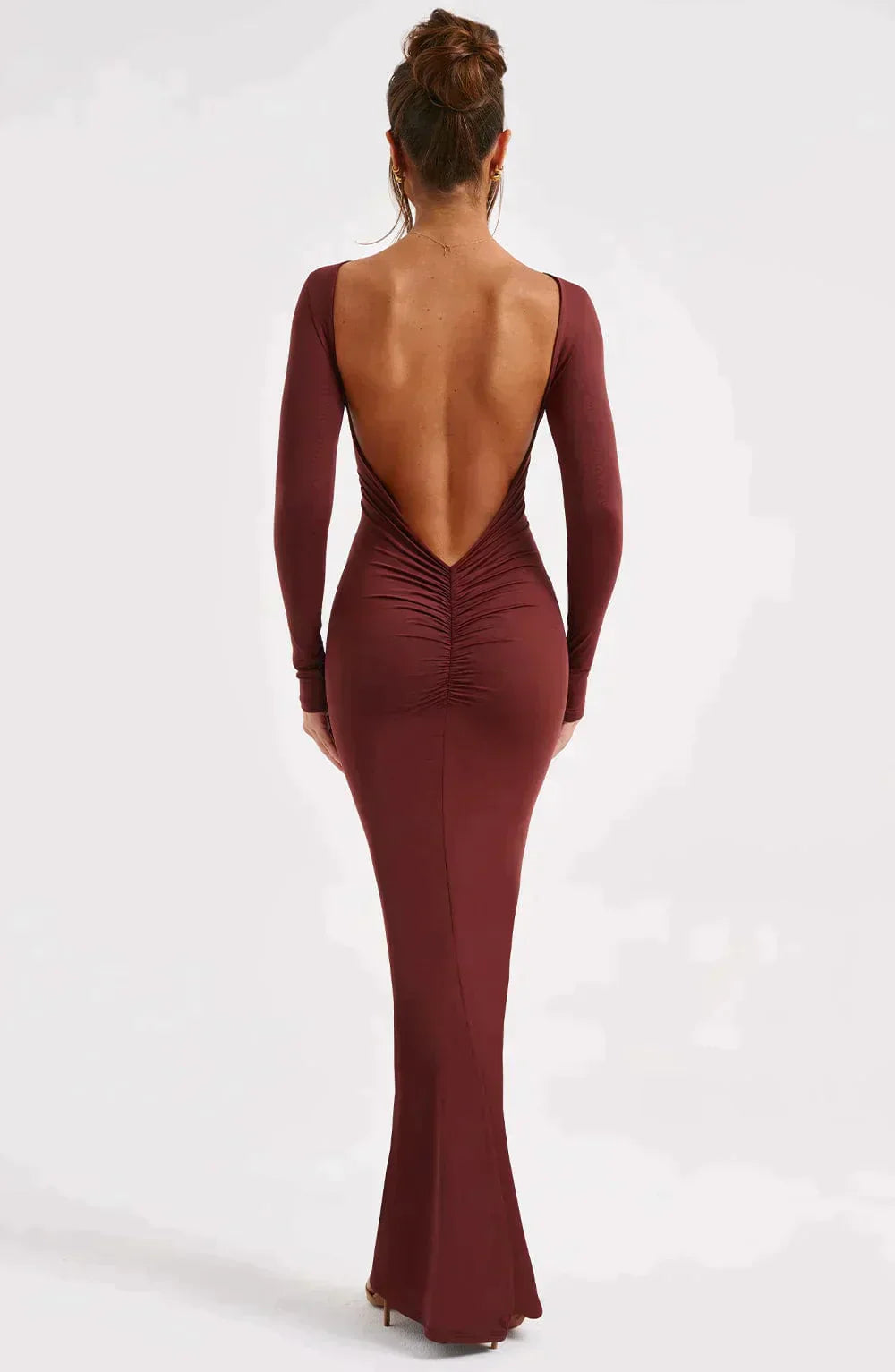 Maxi Dress with Deep V-Neckline