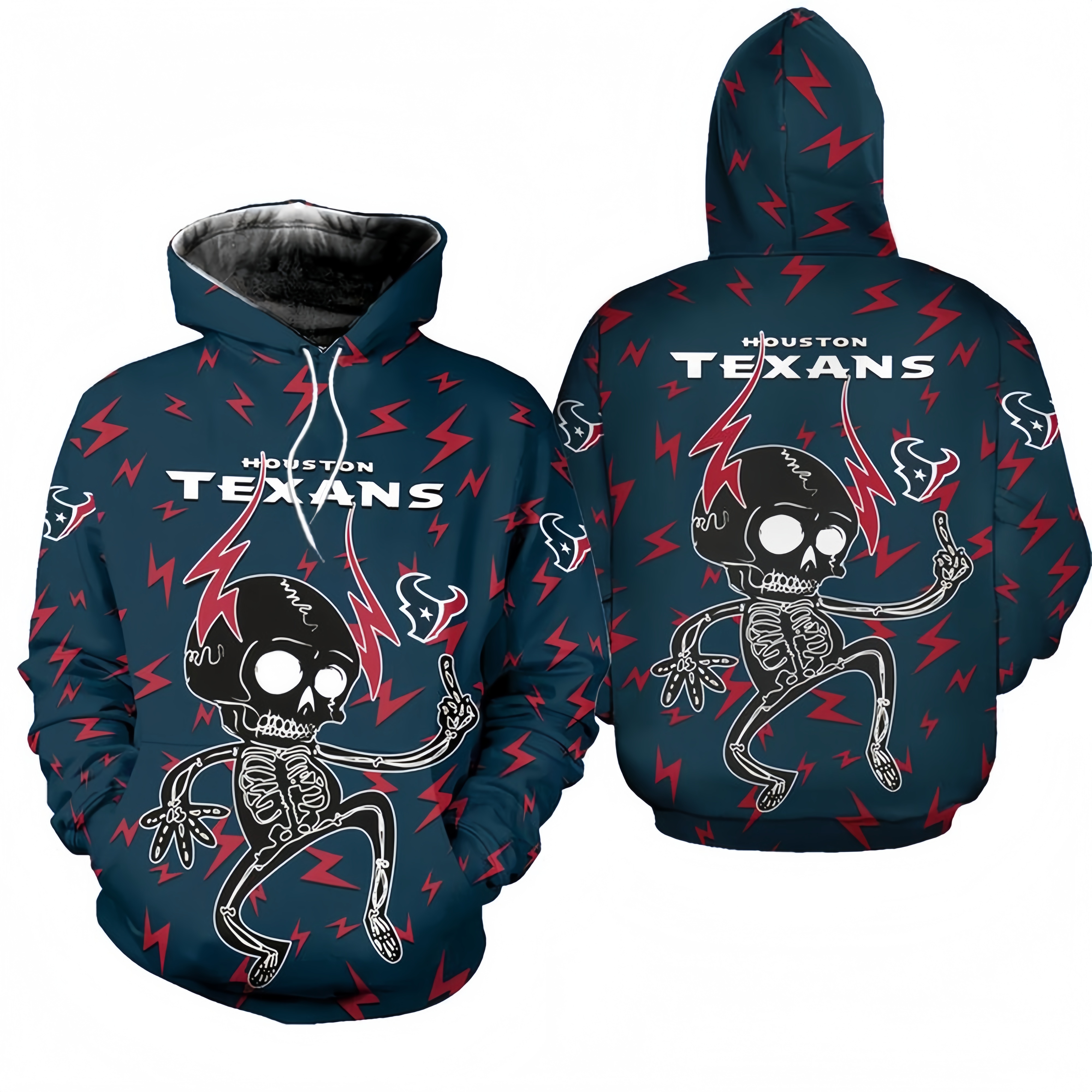 HOUSTON TEXANS 3D ELECTRIC SHOCK CUTE SKELETON