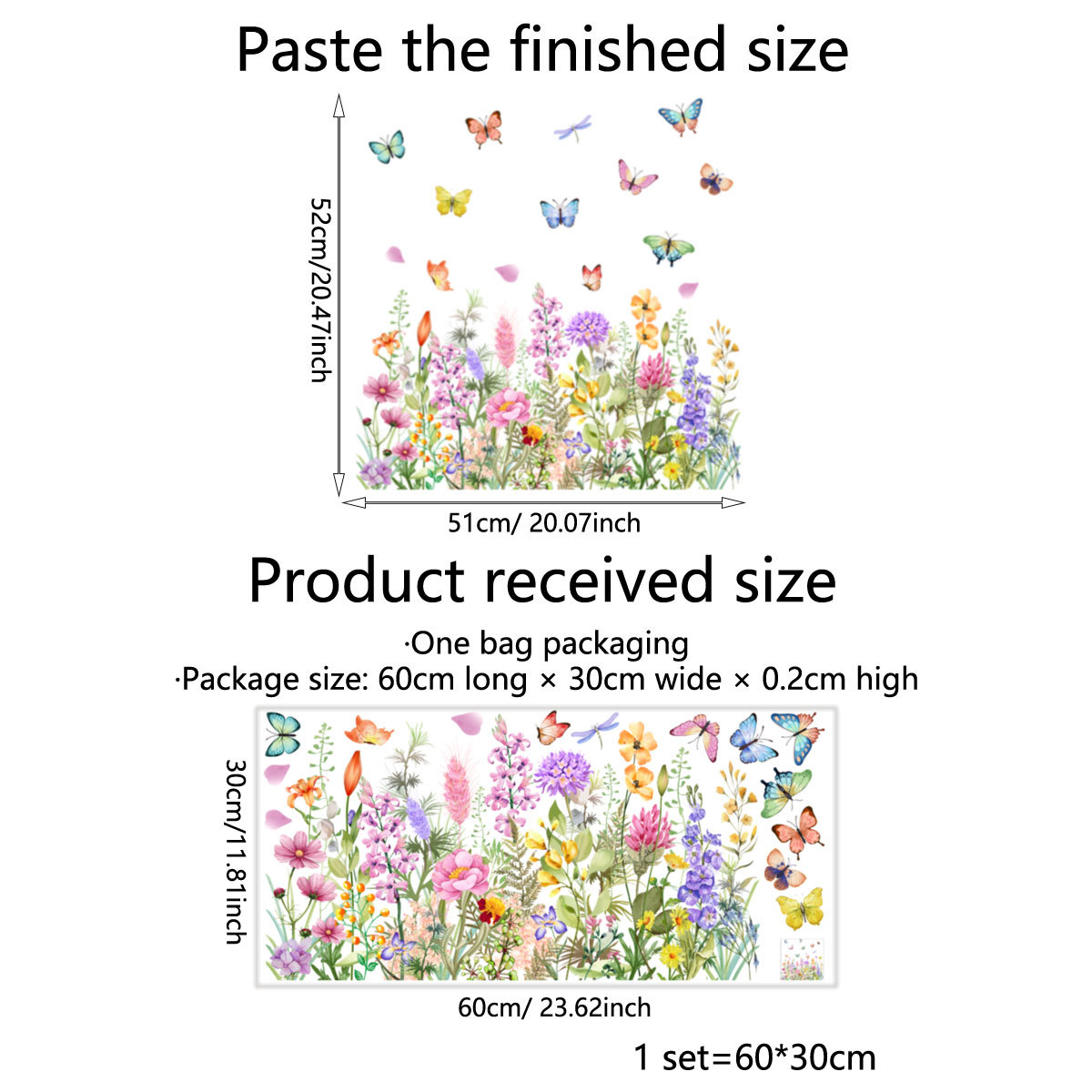 Colorful Floral Bouquet Window Sticker