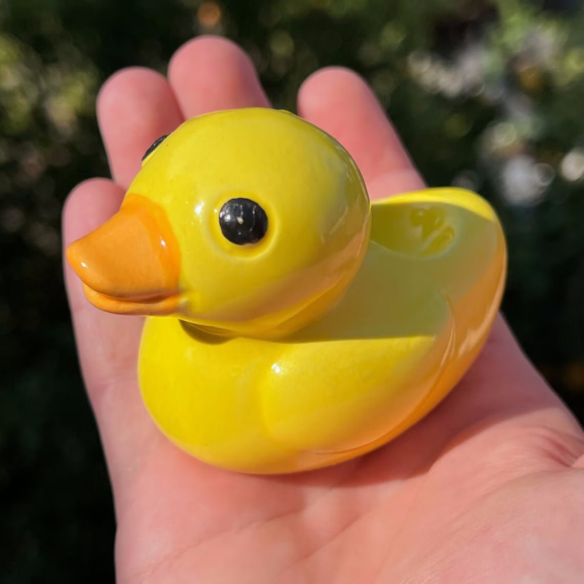 Small Ceramic Cute Rubber Ducky Smoking Bowl