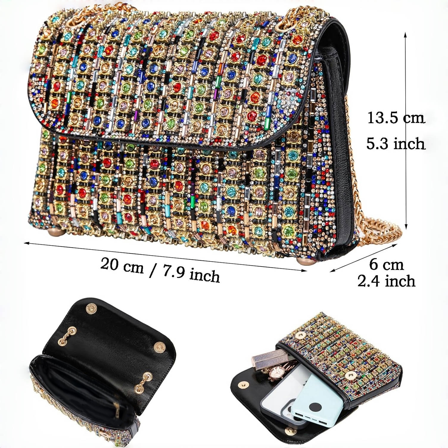 Last Day 60% OFF🔥Luxurious Crystals Rhinestone Evening Bag - Buy 2 Free Shipping