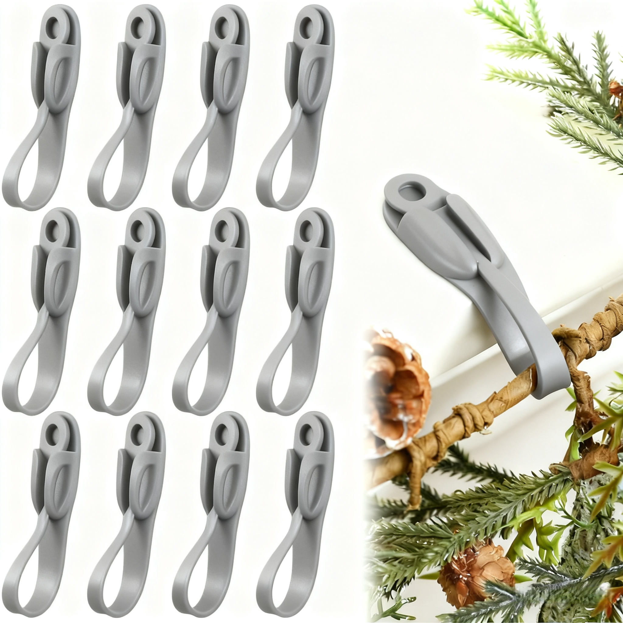 🎄2025 Christmas On Sale✨6 PCS Christmas Silicone Garland Hangers