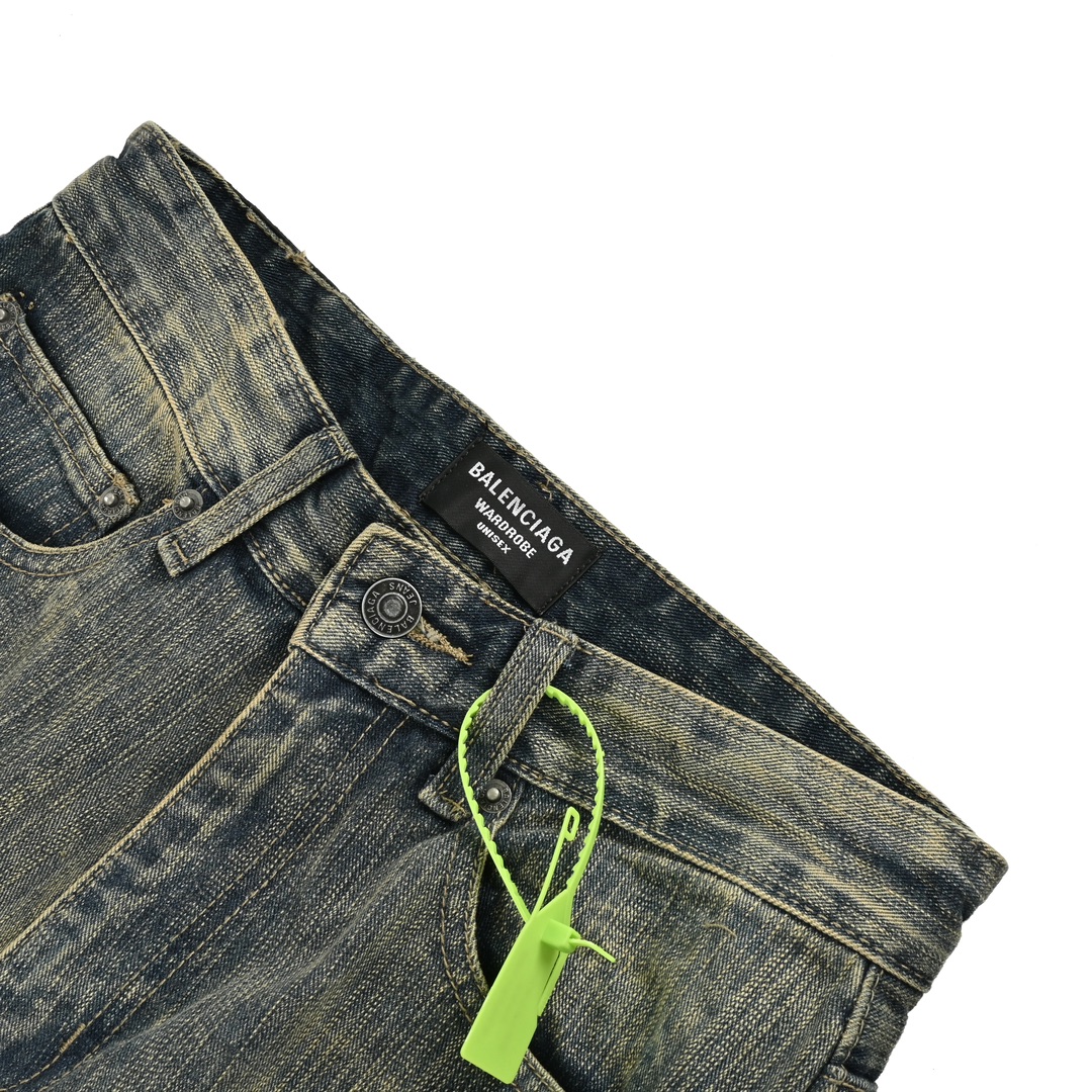 Balenciaga Fitting Room LOOKBOOK Washed Orange Flared Jeans