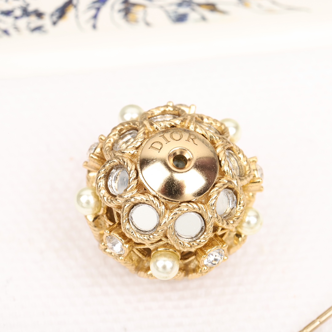 Dior Hollow Multi-Mirror Ball Earrings