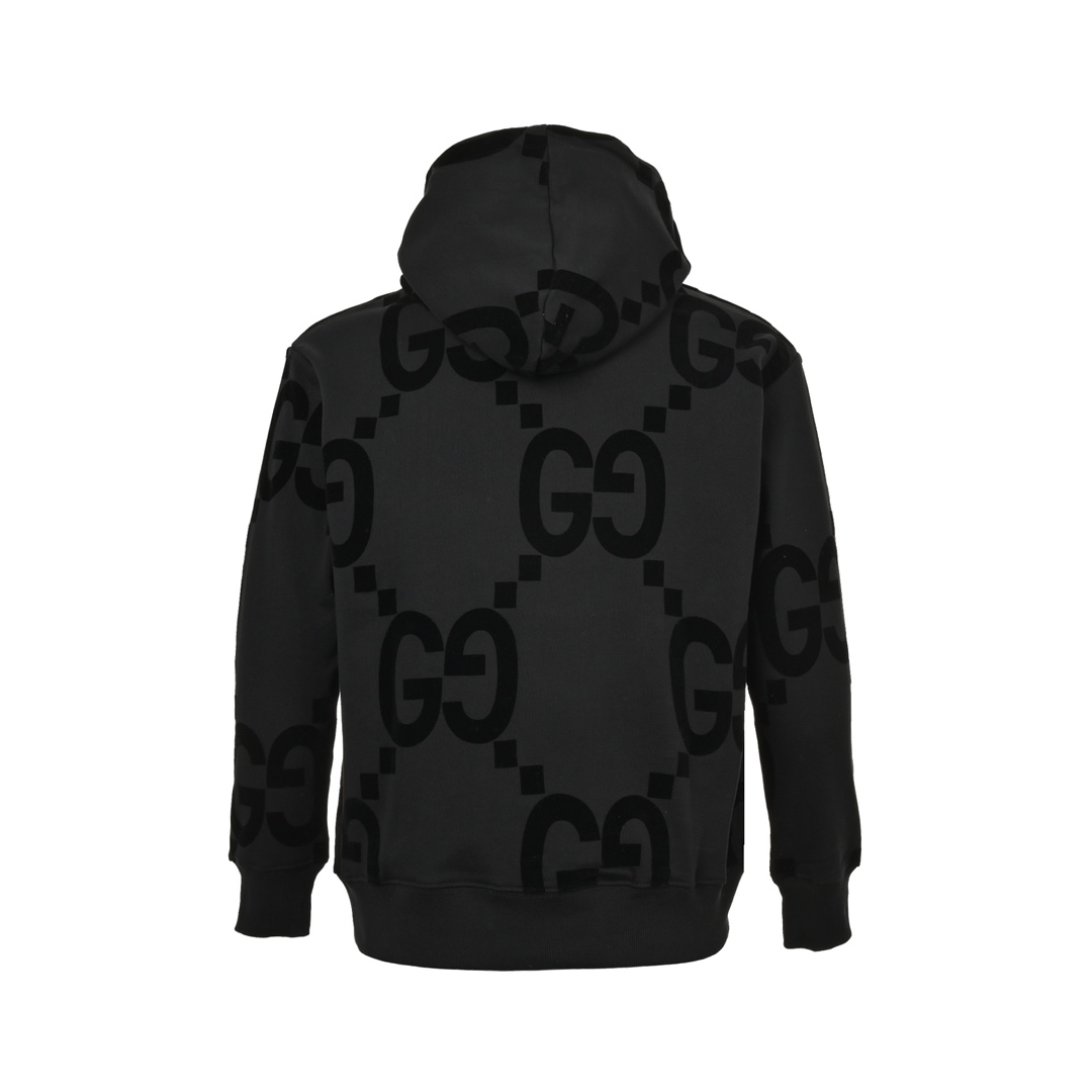 Gucci 24Fw Double G flocked print hooded sweatshirt