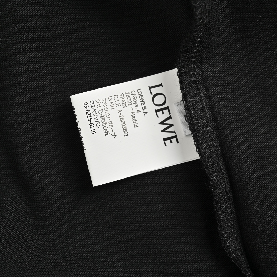 Loewe 24ss colorblocked logo embroidered short sleeves