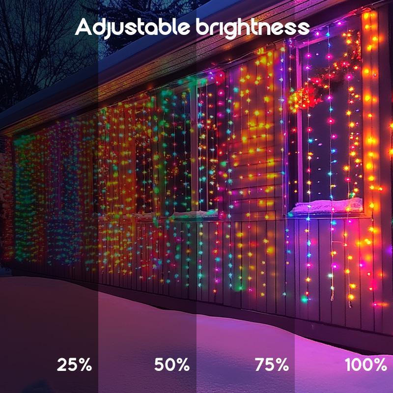 🔥Super Sale - 49% OFF🔥Solar Powered Curtain Light, Waterproof LED String Light with Remote Control