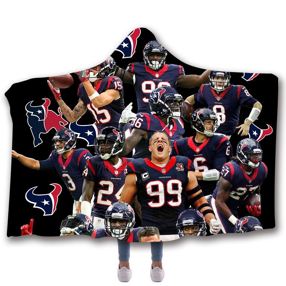 HOUSTON TEXANS CLASSIC 3D HOODED BLANKET