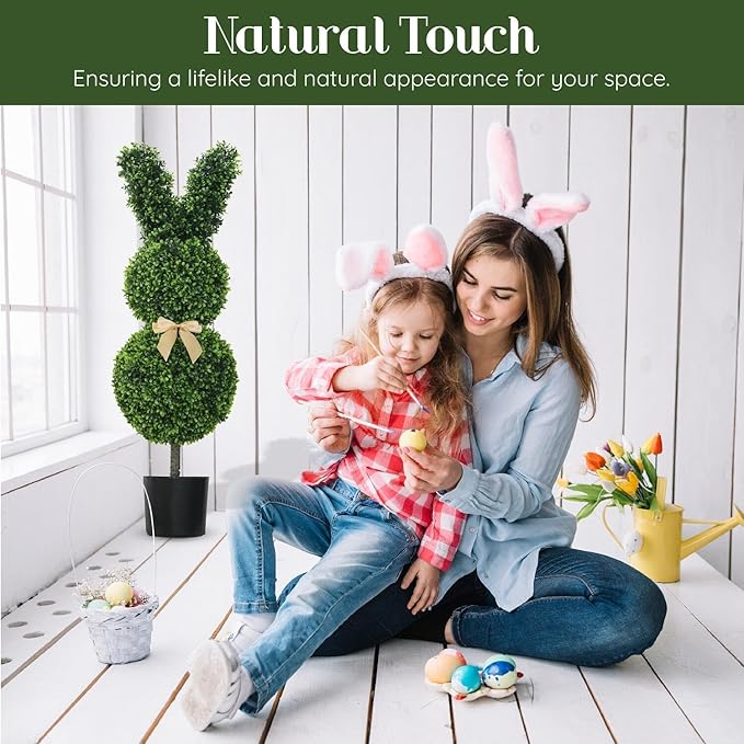 🐰Handmade Rabbit Shaped Topiary Trees💥The cutest bunny decoration🌳