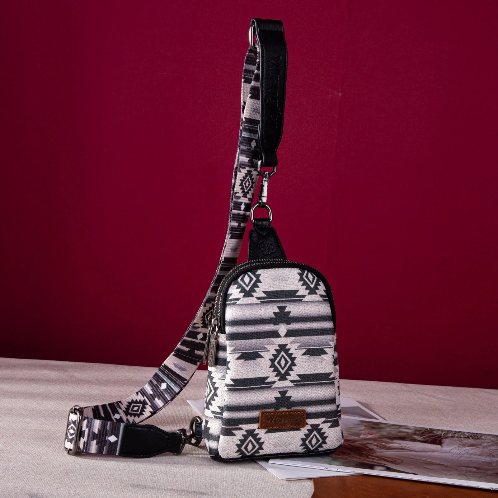Southwestern Print Canvas Crossbody/Sling/Chest Bag