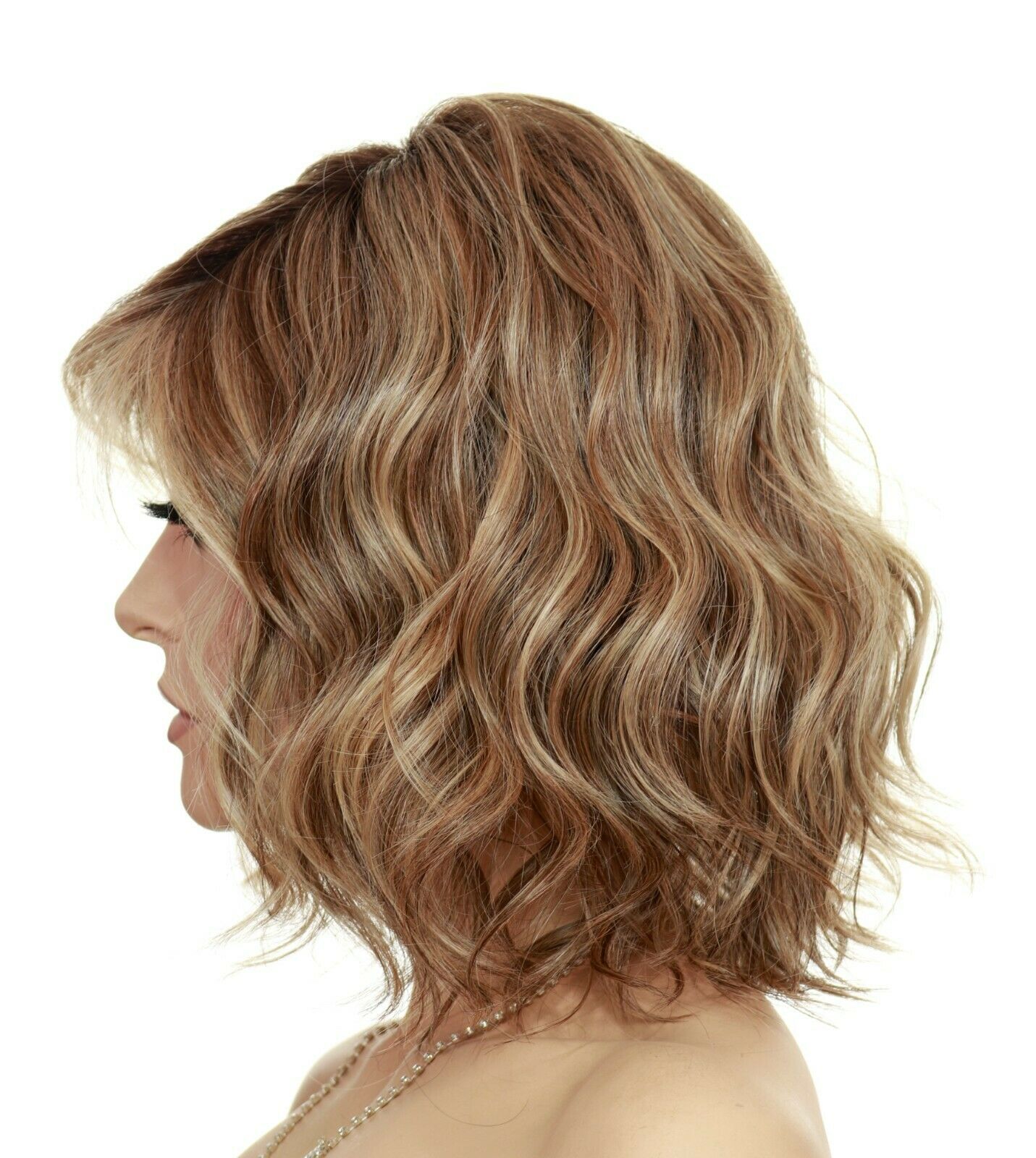 Wavy Hand Tied Copper Wigs 14