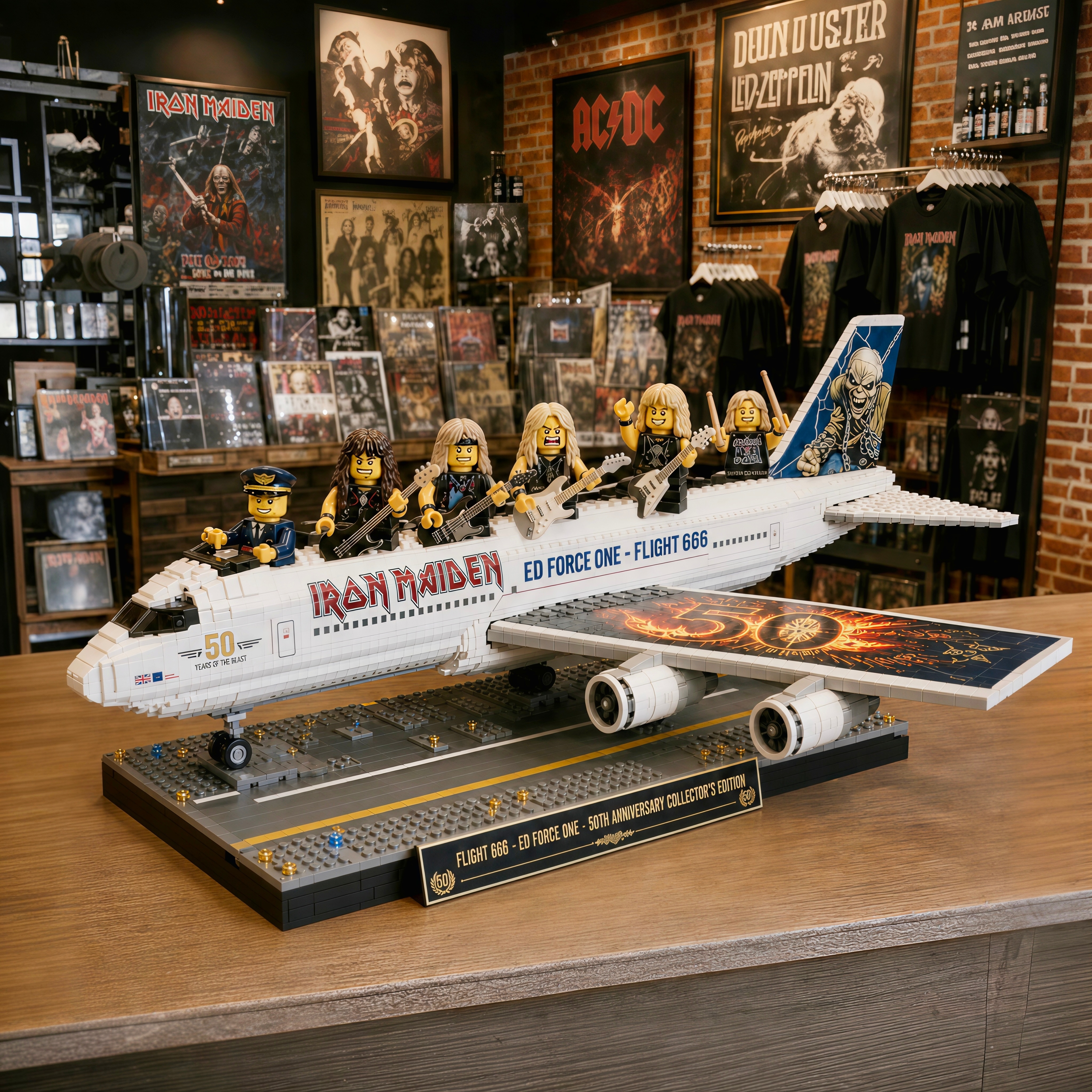 Iron Maiden Ed Force One – Flight 666 50th Anniversary Collector Building Block Set