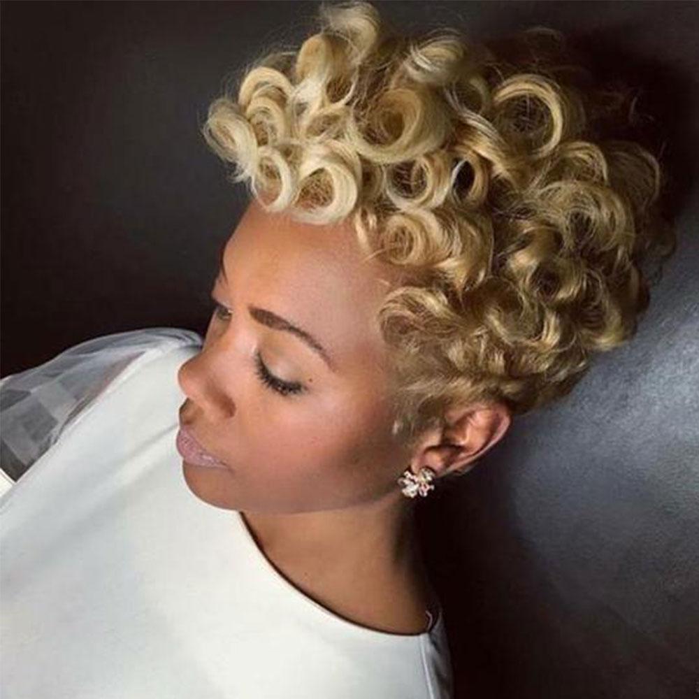 Luna 003 Gorgeous Short Curly Synthetic Hair Wig for Women