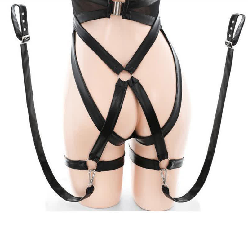 Halter Chain Mesh Bondage Jumpsuit Lingerie