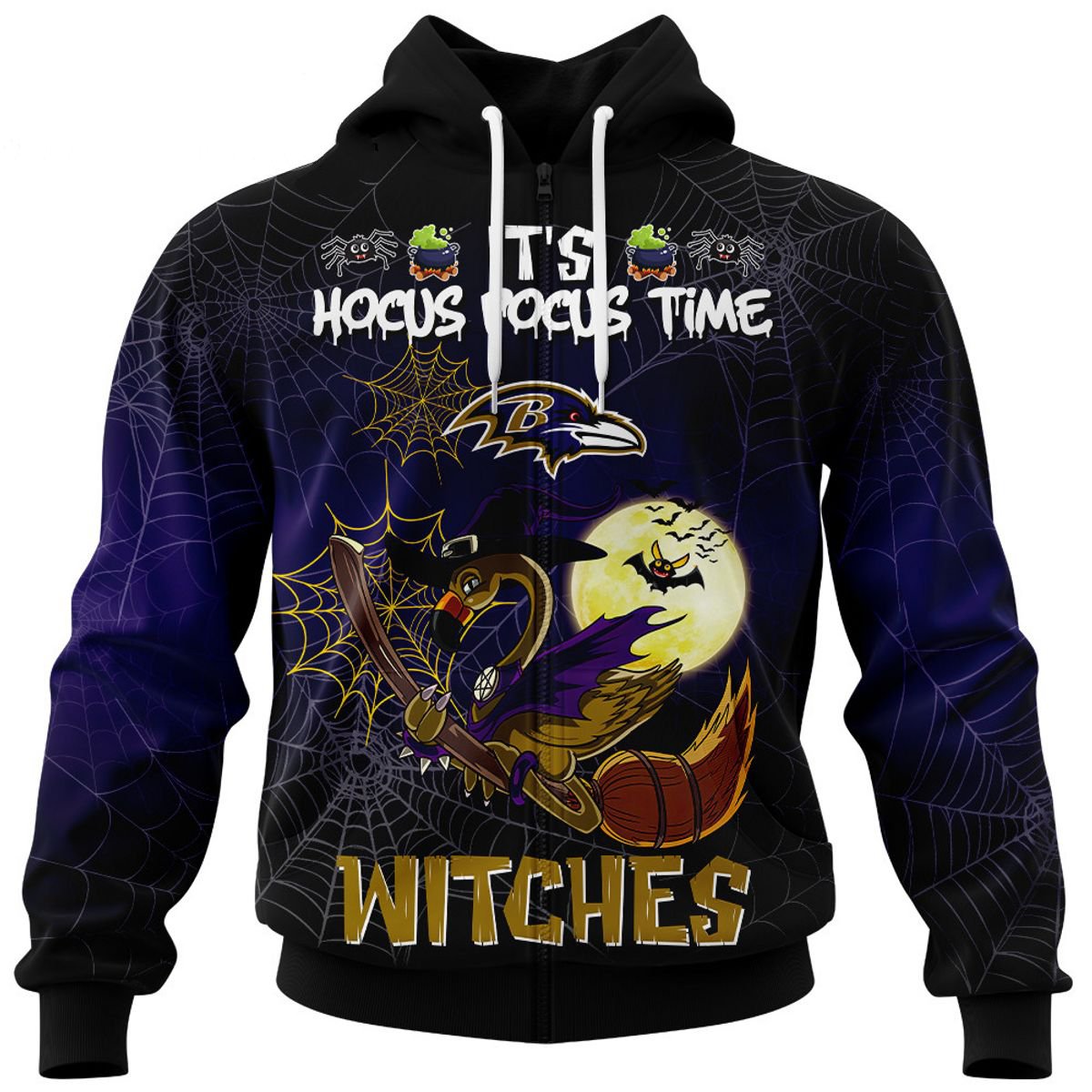 BALTIMORE RAVENS 3D HOODIE HALLOWEEN002