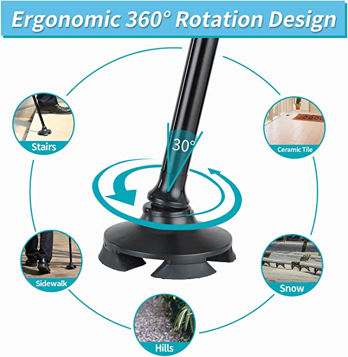 (🔥Last Day Promotion-SAVE 50% OFF)-Aluminum Alloy With LED Light Non-Slip Height Adjustable Foldable Walking Stick-BUY 2 GET 10% OFF & FREE SHIPPING