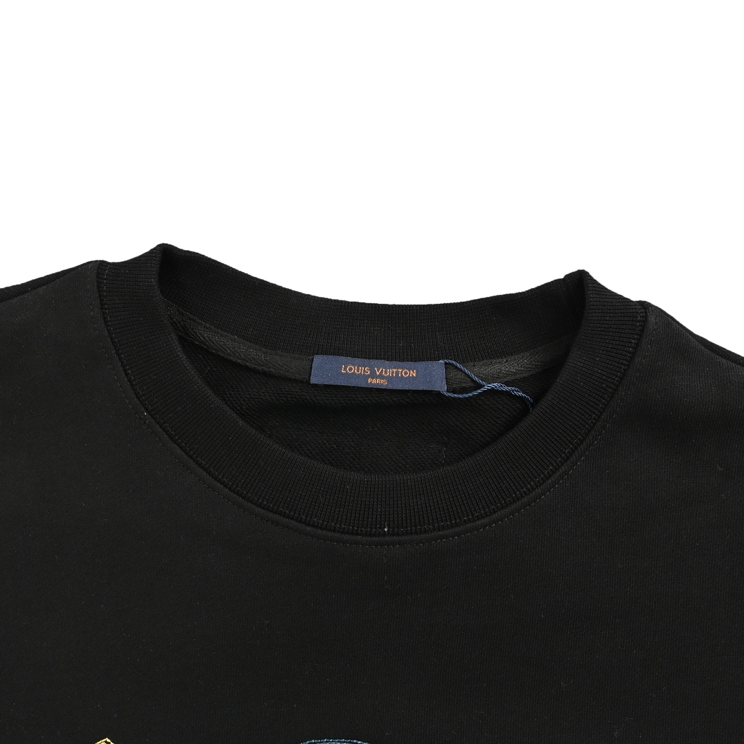 Louis Vuitton 24Fw classic embroidered four-leaf clover logo crewneck sweatshirt