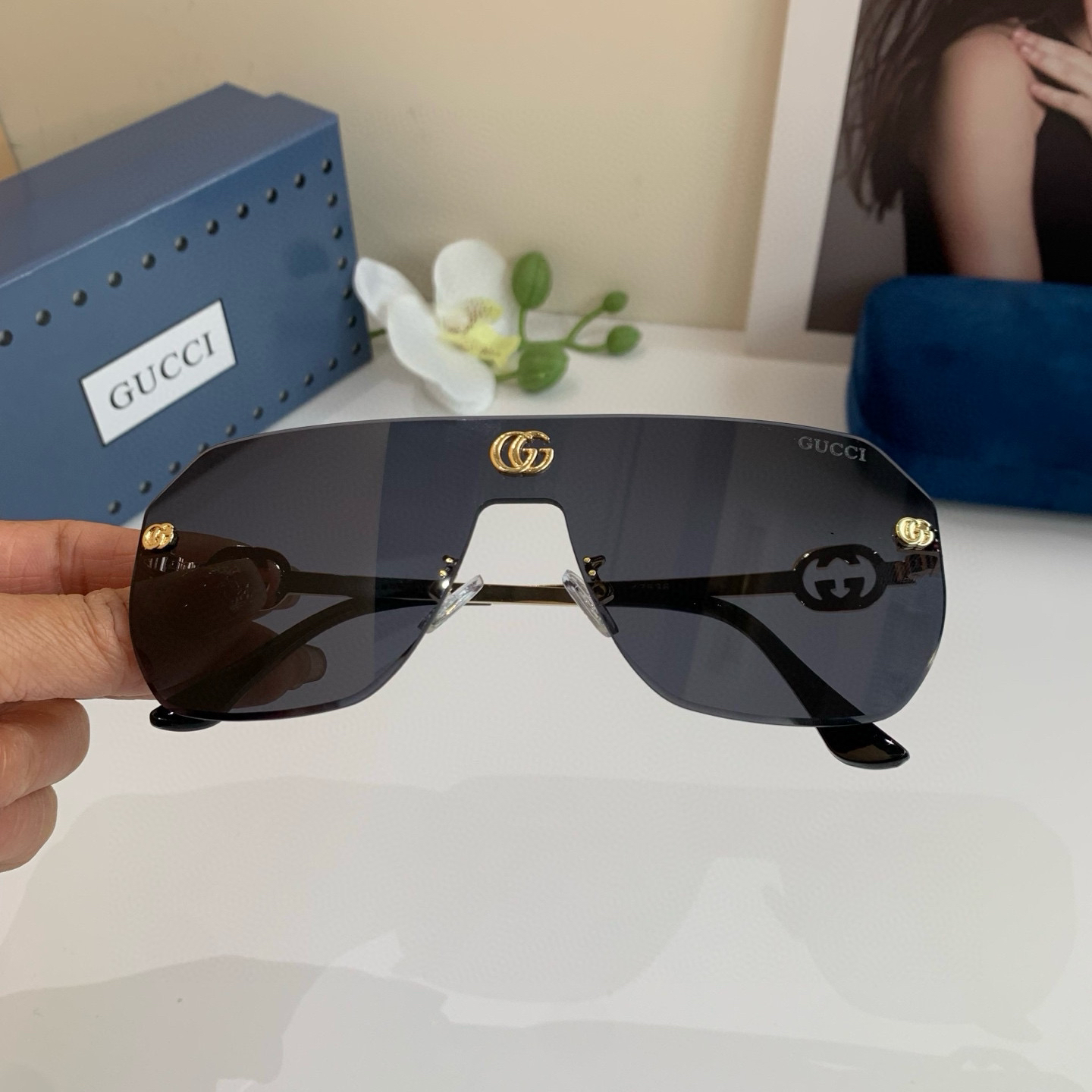 Gucci rimless sunglasses