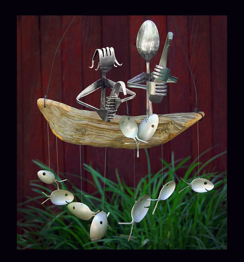Fishing Man Wind Chime