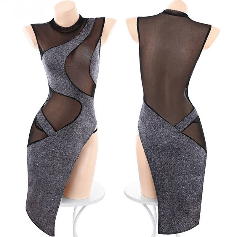 Sexy See-through Split Lingerie Dress