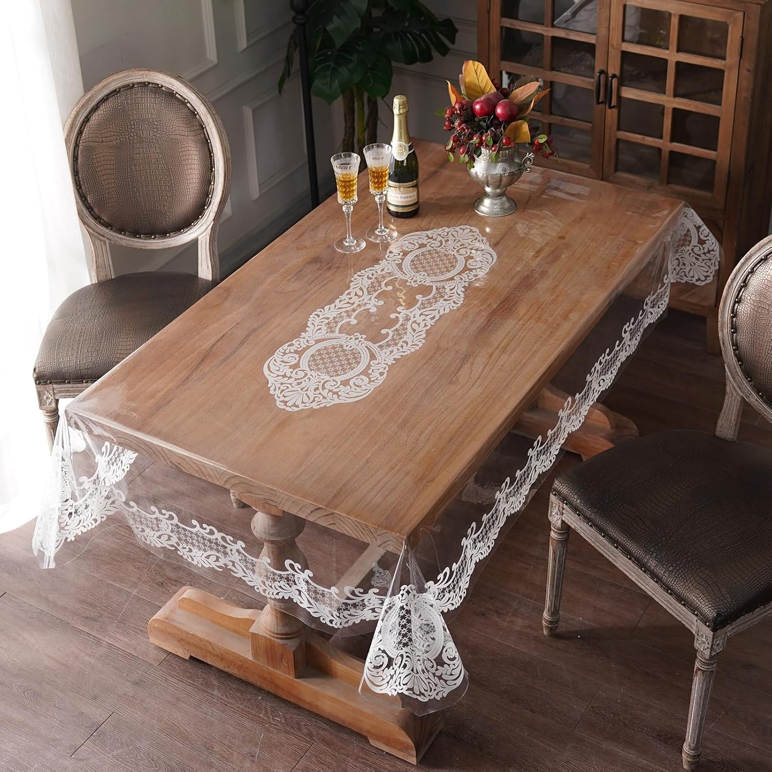 🔥ON SALE ALERT!🔥Clear Table Cover Protector Oil Spill Proof Vinyl PVC Tablecloths