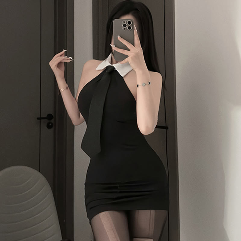Sexy Tie Backless Lingerie Dress